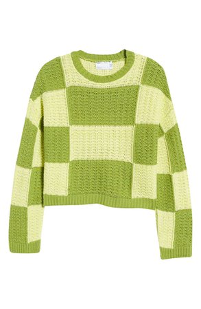 ASOS DESIGN Patchwork Knit Sweater | Nordstrom