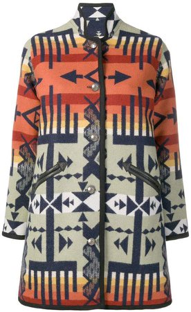 Jessie Western geometric pattern coat
