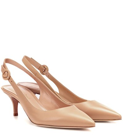 Exclusive to Mytheresa – Anna leather slingback pumps