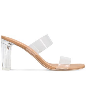 Wild Pair Zandria Two-Piece Clear Vinyl Dress Sandals, Created for Macy's & Reviews - Sandals - Shoes - Macy's