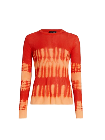 orange Proenza Schouler Tie-Dye Rib-Knit Sweater