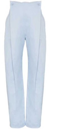 aleksandre akhalkatsishvili baggy side button detail cotton trousers