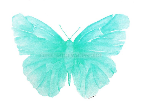 teal butterfly