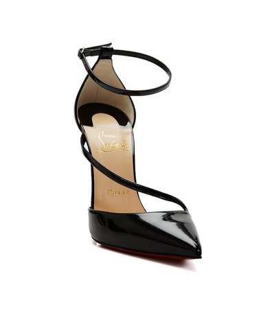 Christian Louboutin Fliketta Patent Leather Ankle Strap Heel