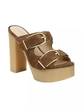 Shop Veronica Beard Garrick 120MM Platform Leather Sandals | Saks Fifth Avenue