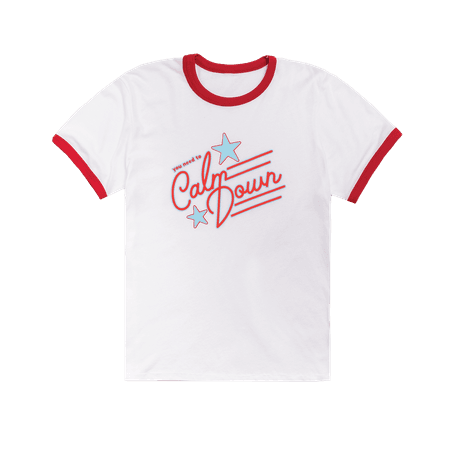 White and Red "You Need to Calm Down" Tee – Taylor Swift Official Store