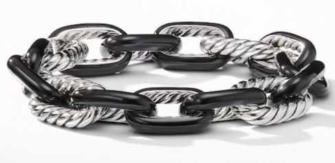 black & silver chain bracelet