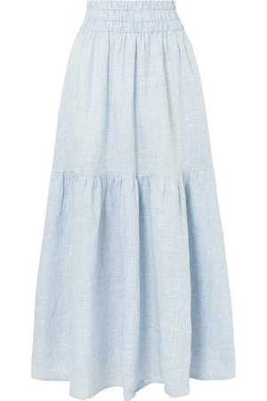 Mara Hoffman | Carmen tiered striped hemp maxi skirt | NET-A-PORTER.COM