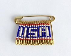double american flag pins