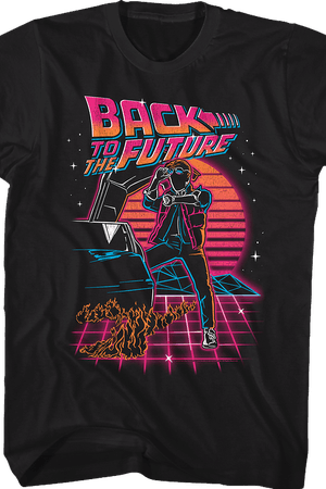 Retro Neon Back To The Future T-Shirt