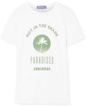 Paradised - Hot Shade Printed Cotton-jersey T-shirt - White
