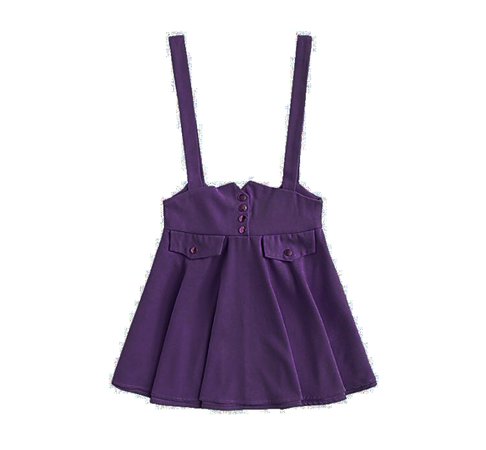 purple skirt with straps