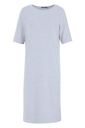Split Midi T-Shirt Dress | Boohoo