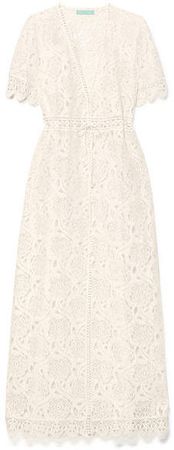 Gabrielle Cotton-blend Corded Lace Dress - Cream