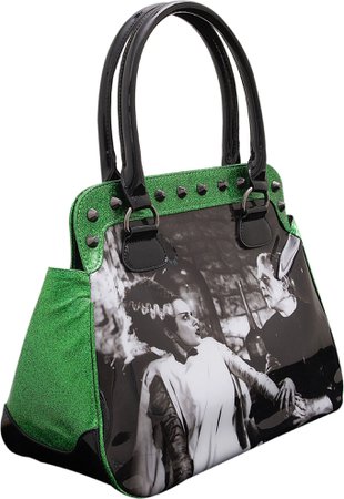 *clipped by @luci-her*Rock Rebel - We Belong Dead Green Glitter Handbag - Buy Online Australia – Beserk
