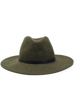 Leather-trimmed brushed wool-felt fedora | RAG & BONE | Sale up to 70% off | THE OUTNET
