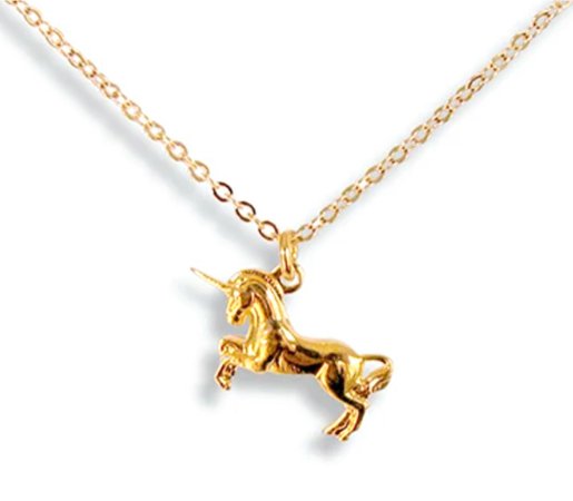 gold unicorn necklace