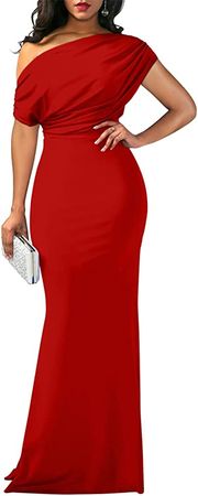 Amazon.com: YMDUCH Women's Elegant Sleeveless Off Shoulder Bodycon Long Formal Party Evening Dress : Clothing, Shoes & Jewelry