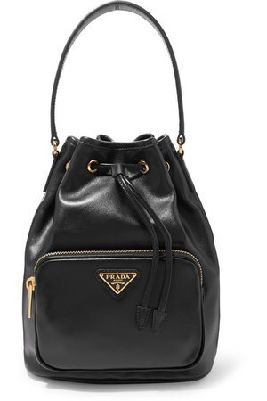 Prada | Leather bucket bag | NET-A-PORTER.COM