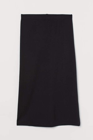 Calf-length Skirt - Black