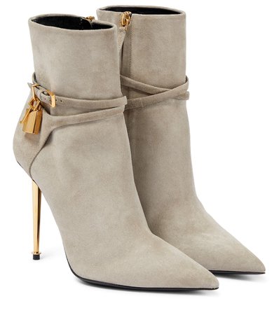 Tom Ford - Padlock suede ankle boots | Mytheresa