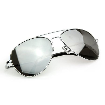 FULL MIRROR Mirrored Metal Aviator Sunglasses | Fruugo UK
