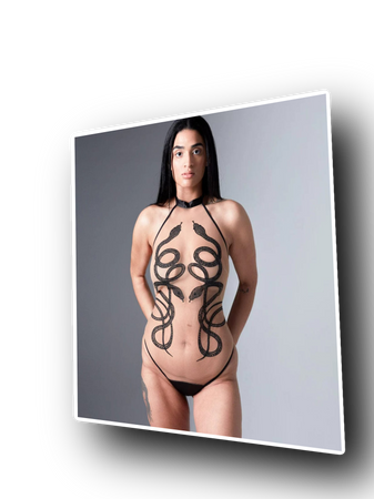 Thistle and Spire black snake Medusa lingerie bodysuit