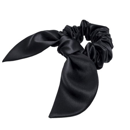 Silk Scrunchie Brigitte Black by TEYA