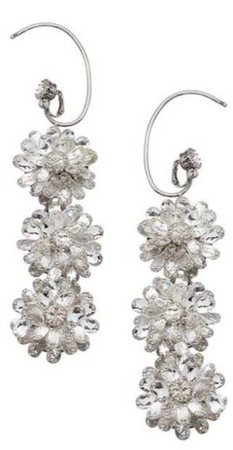 tom ford crystal flower earrings