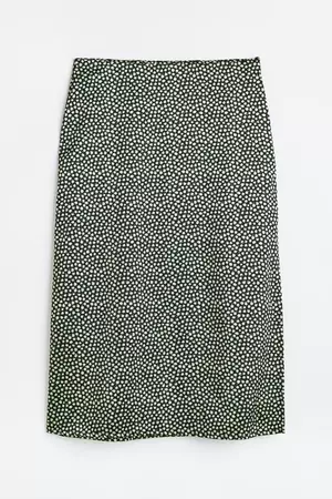 Patterned Skirt - Black/floral - Ladies | H&M US