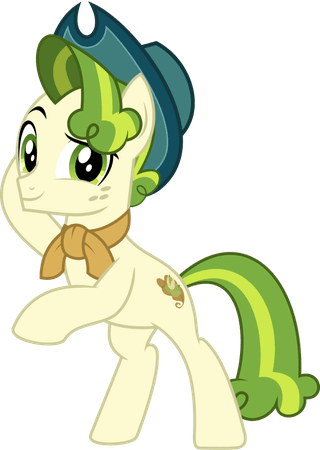 #1868816 - safe, artist:jhayarr23, pistachio, earth pony, pony, best gift ever, absurd resolution, cowboy hat, hat, male, neckerchief, raised eyebrow, rearing, simple background, solo, teenager, transparent background, vector - Derpibooru