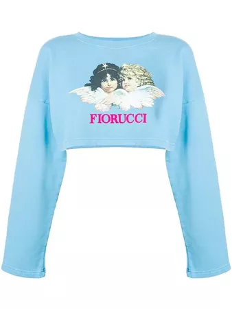 Fiorucci cropped logo jumper