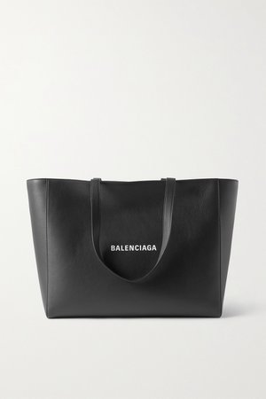 Black Everyday printed leather tote | BALENCIAGA | NET-A-PORTER