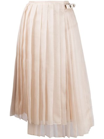 Fendi asymmetric pleated skirt - FARFETCH