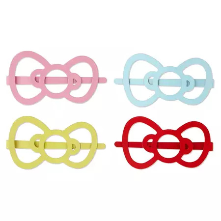 Sanrio Hello Kitty Ribbon Colourful Hair Clip of 4pcs Set – Twinkle Glory