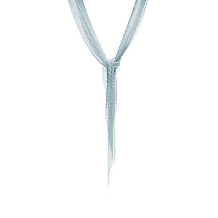 Elsa Peretti™ Mesh scarf necklace in sterling silver, large. | Tiffany & Co.