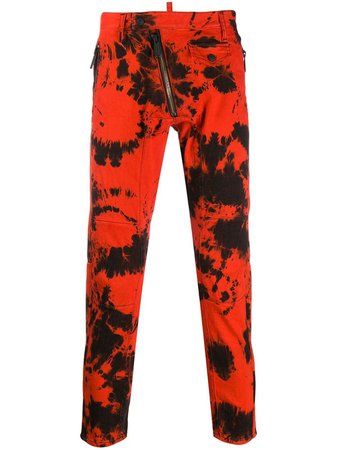 Dsquared2 Tie-Dye Panelled Jeans