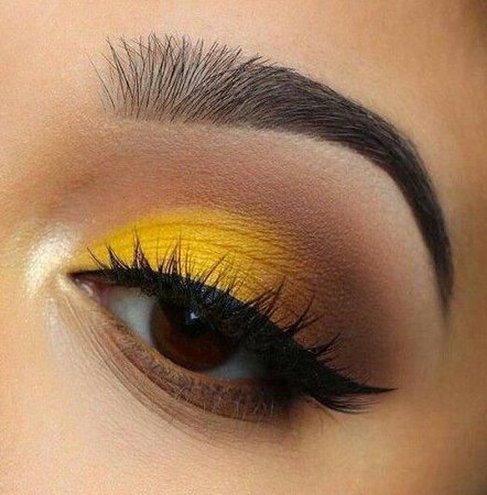 yellow brown eyeshadow