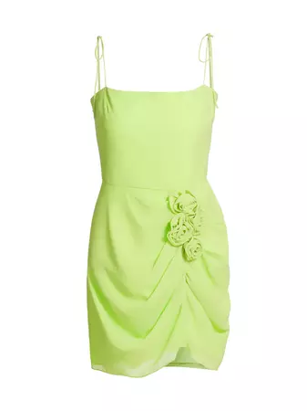 Shop Amanda Uprichard Holly Rosette Minidress | Saks Fifth Avenue