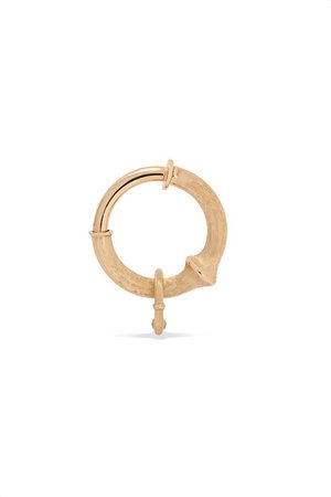 OLE LYNGGAARD COPENHAGEN | Nature small 18-karat gold hoop earring | NET-A-PORTER.COM