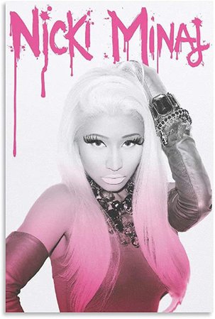 Amazon.com: WEIYINGLUO Nicki Minaj Singer Pink Wall Art Poster Scroll Canvas Painting Picture Living Room Decor Home Framed/Unframed 12×18inch(30×45cm): Posters & Prints