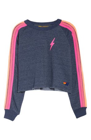 Aviator Nation Bolt Crop Sweatshirt | Nordstrom