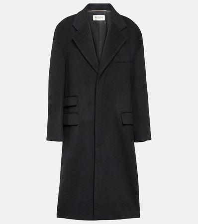 Oversized Wool Coat in Black - Saint Laurent | Mytheresa