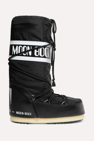Shell And Rubber Snow Boots - Black