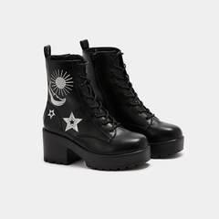 Astro Silver Star & Moon Chunky Boots | Koi