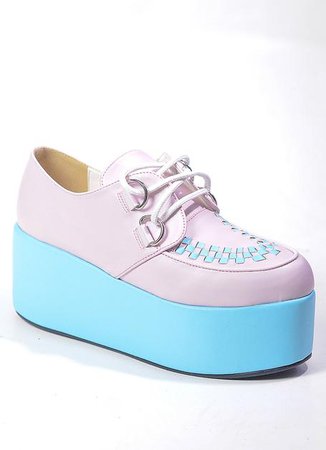 Fairy Kei Cotton Candy Platform Creepers – In Control Clothing