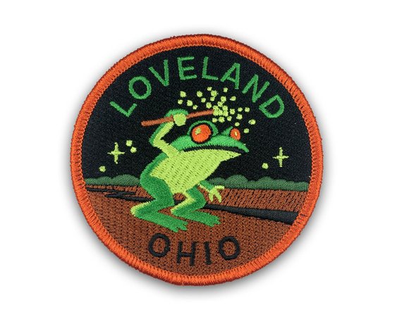 Loveland, Ohio Travel Patch (Loveland Frogman) [CowboyYeehaww]