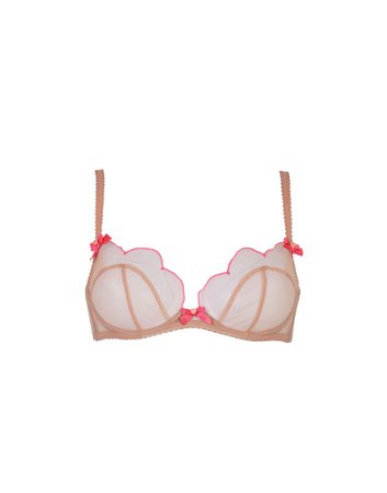 Lorna Plunge Underwired Bra In Nude/Pink | Agent Provocateur Lingerie