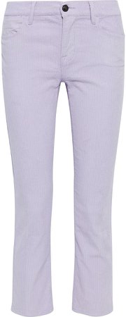 Le High Ankle Cropped Cotton-blend Corduroy Slim-leg Pants