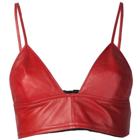 Red Leather Bralet
